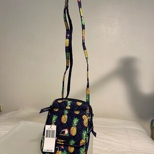 Vera Bradley Toucan Party Pineapple Print Mini Hipster Crossbody Bag